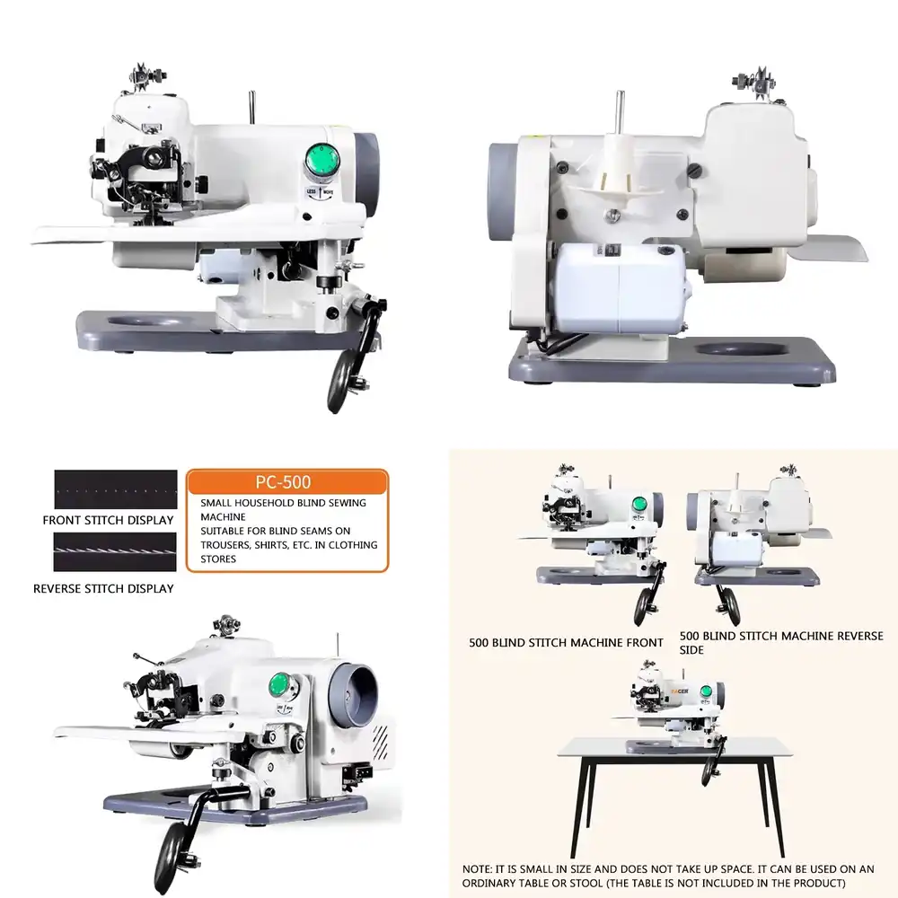 Sewing Hemming - โต๊ะจักรเย็บผ้าแบบซ่อนตะเข็บพร้อมอุปกรณ์เย็บชายผ้าและอุปกรณ์เย็บขอบกางเกง