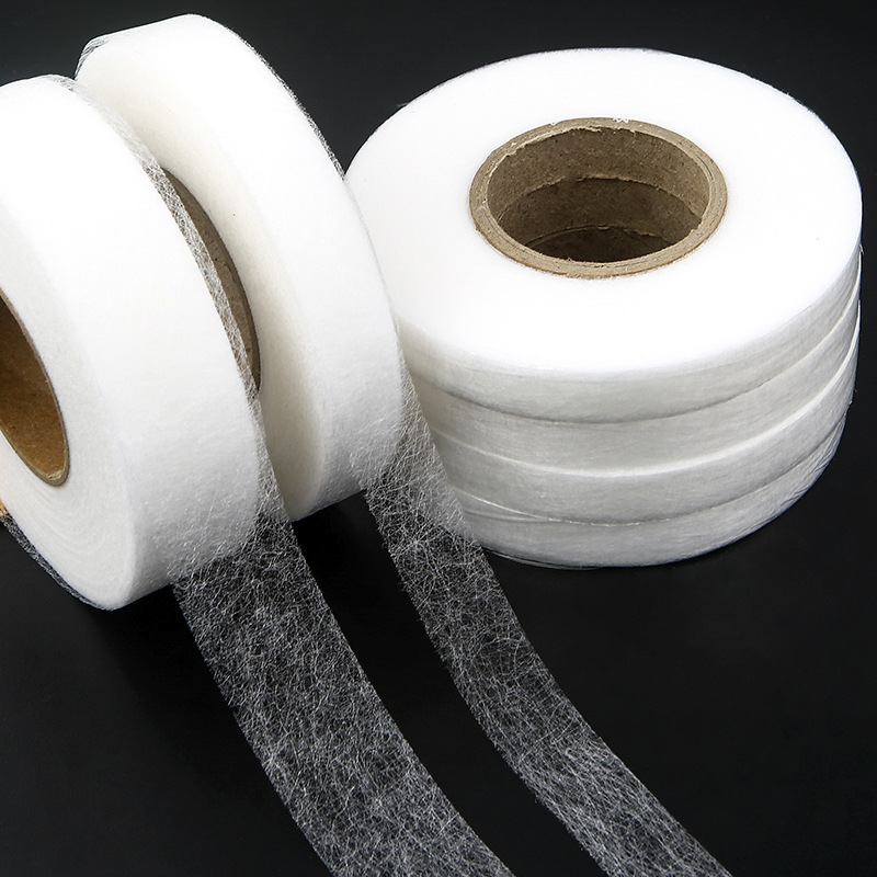 Interfacing Iron On - 70 หลาสีดําสีขาว Hot Melt ตาข่าย Interlining