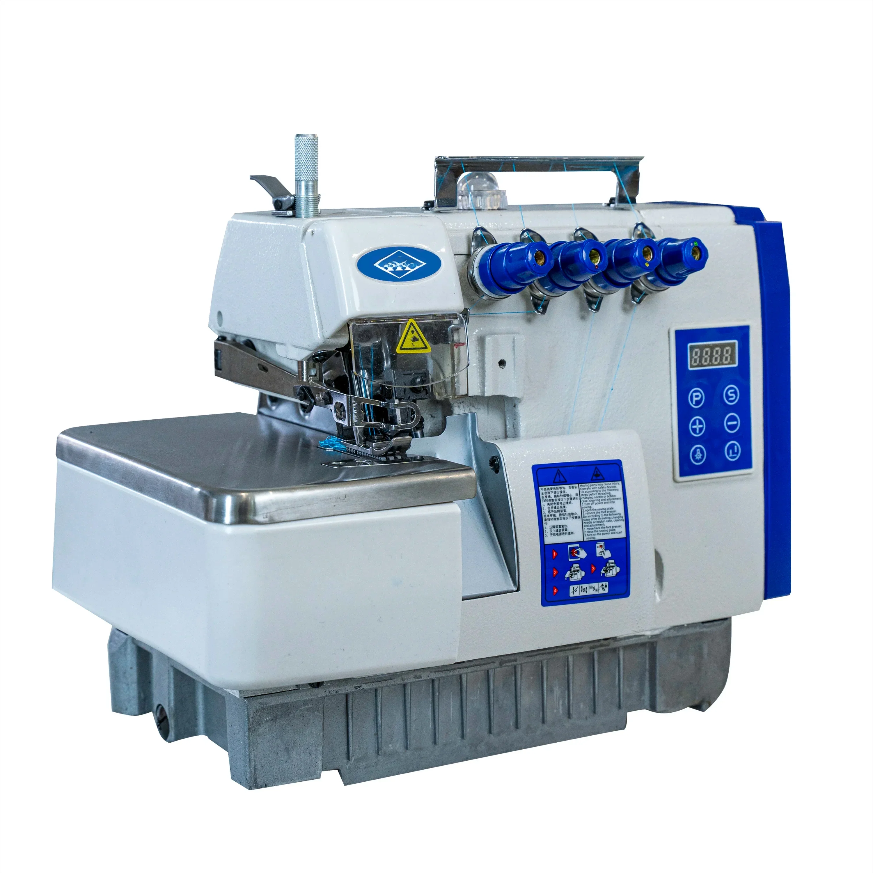Sewing Thread Production - สินค้าขายดีในปี 2024 เครื่องเย็บผ้าโอเวอร์ล็อคแบบเข็มคู่ 4 เส้นด้าย ความเร็วสูง