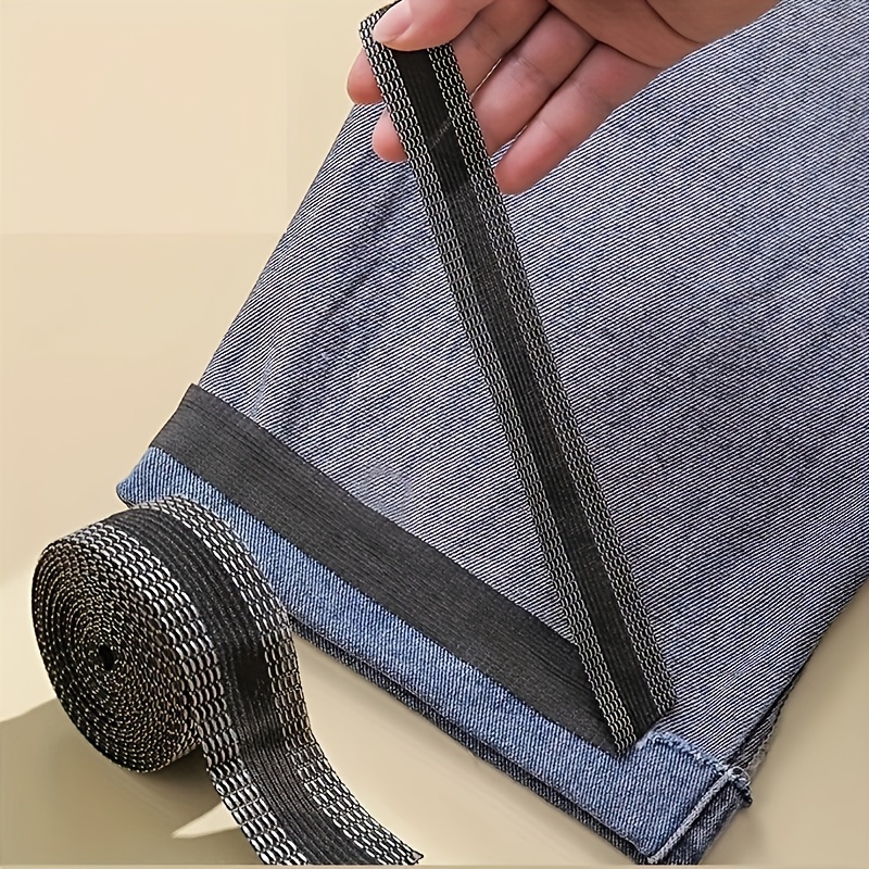 Sewing Hemming - เทปตัดขาเสื้อผ้าแบบไม่ต้องเย็บ 5 เมตร, เทปรีดติดขอบสำหรับกางเกงยีนส์ กระโปรง และเสื้อผ้าสำหรับฤดูร้อน,