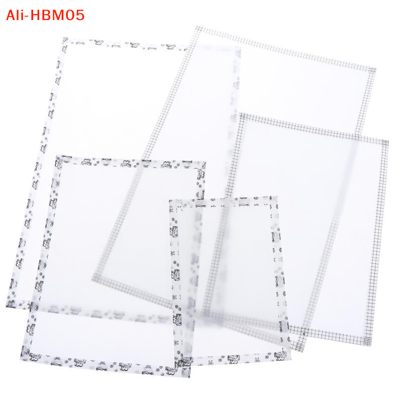 Interfacing Iron On - แผ่นรองรีดร้อนแบบใสเย็บขอบสำหรับงานประดิษฐ์ลูกปัดเพอร์เลอร์ (HB05) 5 ชิ้น ทำมือ ทนความร้อน