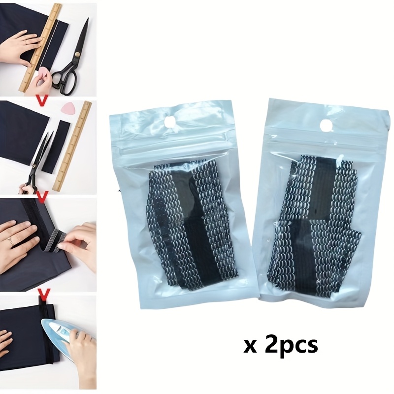 Sewing Hemming - 2 ชิ้น/แพ็ค เทปติดขอบกางเกงแบบมีกาวในตัว ความยาว 1 เมตร