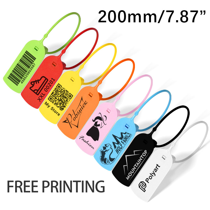 Sewing Labels - 100pcs การปรับแต่ง เสื้อผ้าแท็ก Hang ส่วนบุคคลพลาสติกความปลอดภัยพิมพ์เสื้อผ้ารองเท้าเสื้อผ้าผลิตภัณฑ์โลโก้ของขวัญป้าย200mm