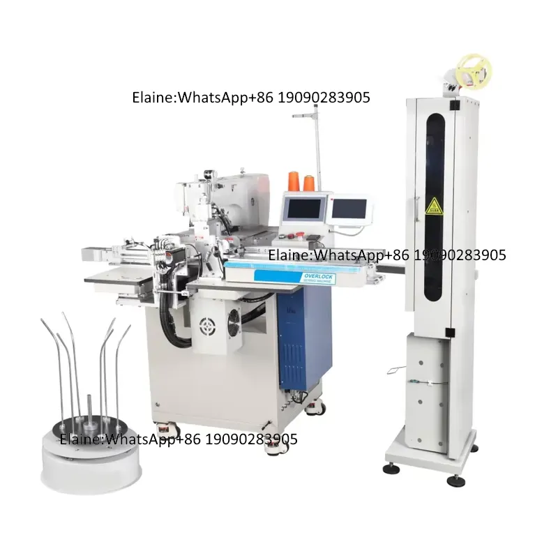 Sewing Machine Fabric - เครื่องเย็บผ้าอัตโนมัติรุ่น QK-2010SB-8 สำหรับเย็บผ้ากีฬาและเสื้อผ้าเด็ก พร้อมระบบเชื่อมต่อผ้ายืดหยุ่น