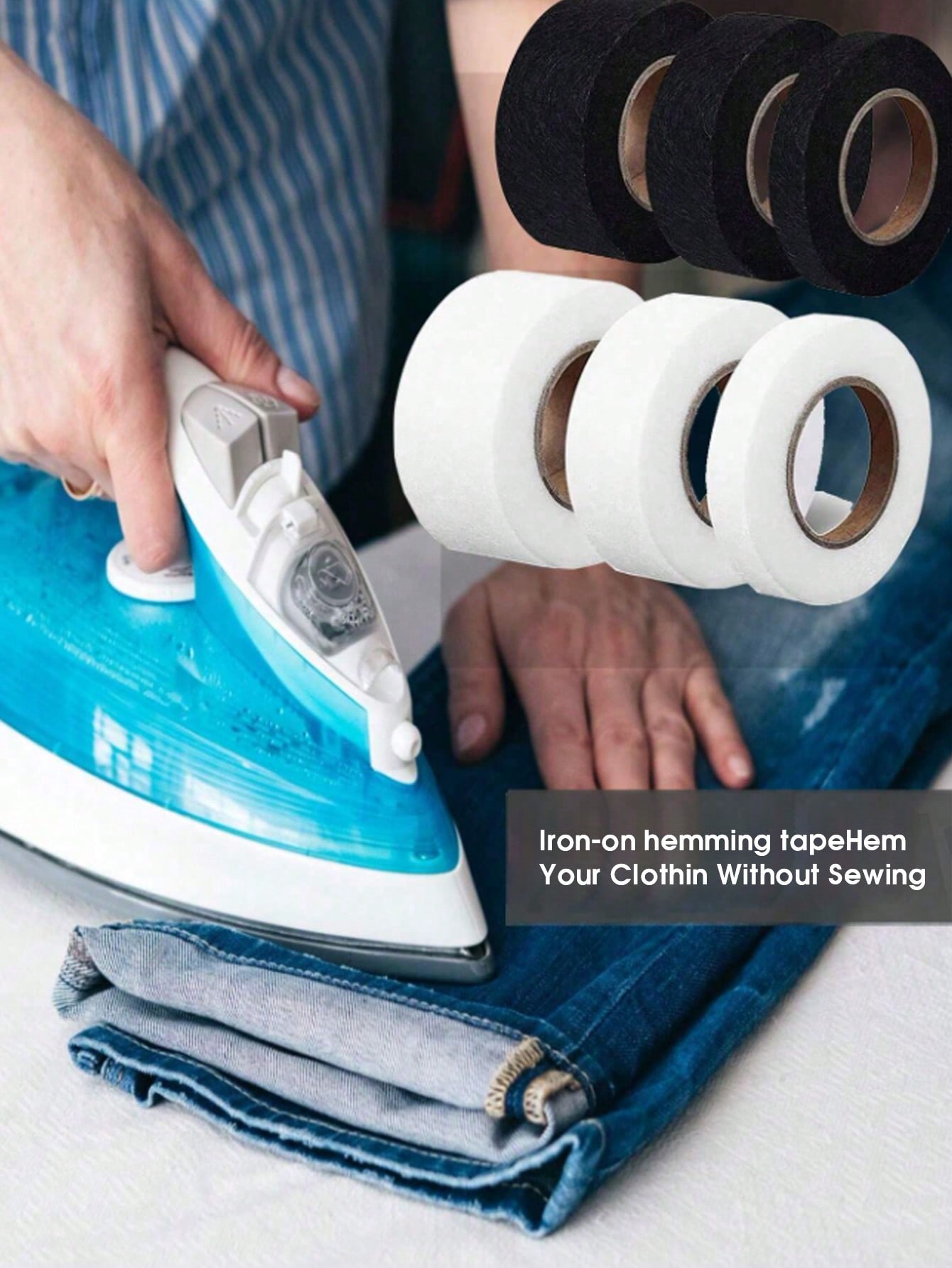 1 PC Double-Sided Iron-ON Hemm - Interfacing Iron On บทวิจารณ์และราคา