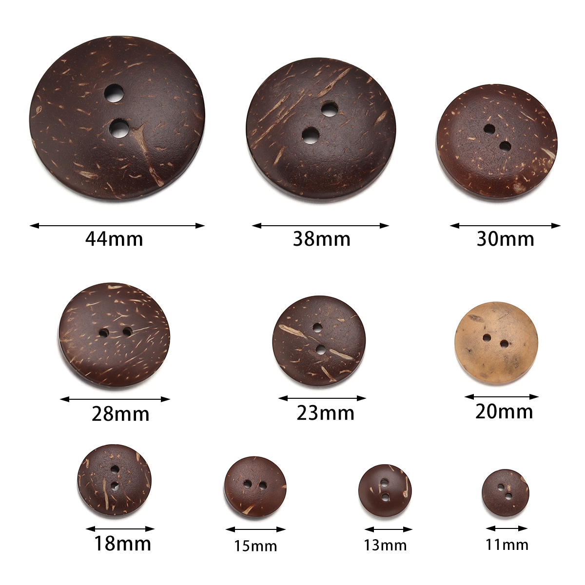 10-100pcs ปุ่มเชลล์มะพร้าวธรรม - Sewing Art บทวิจารณ์และราคา